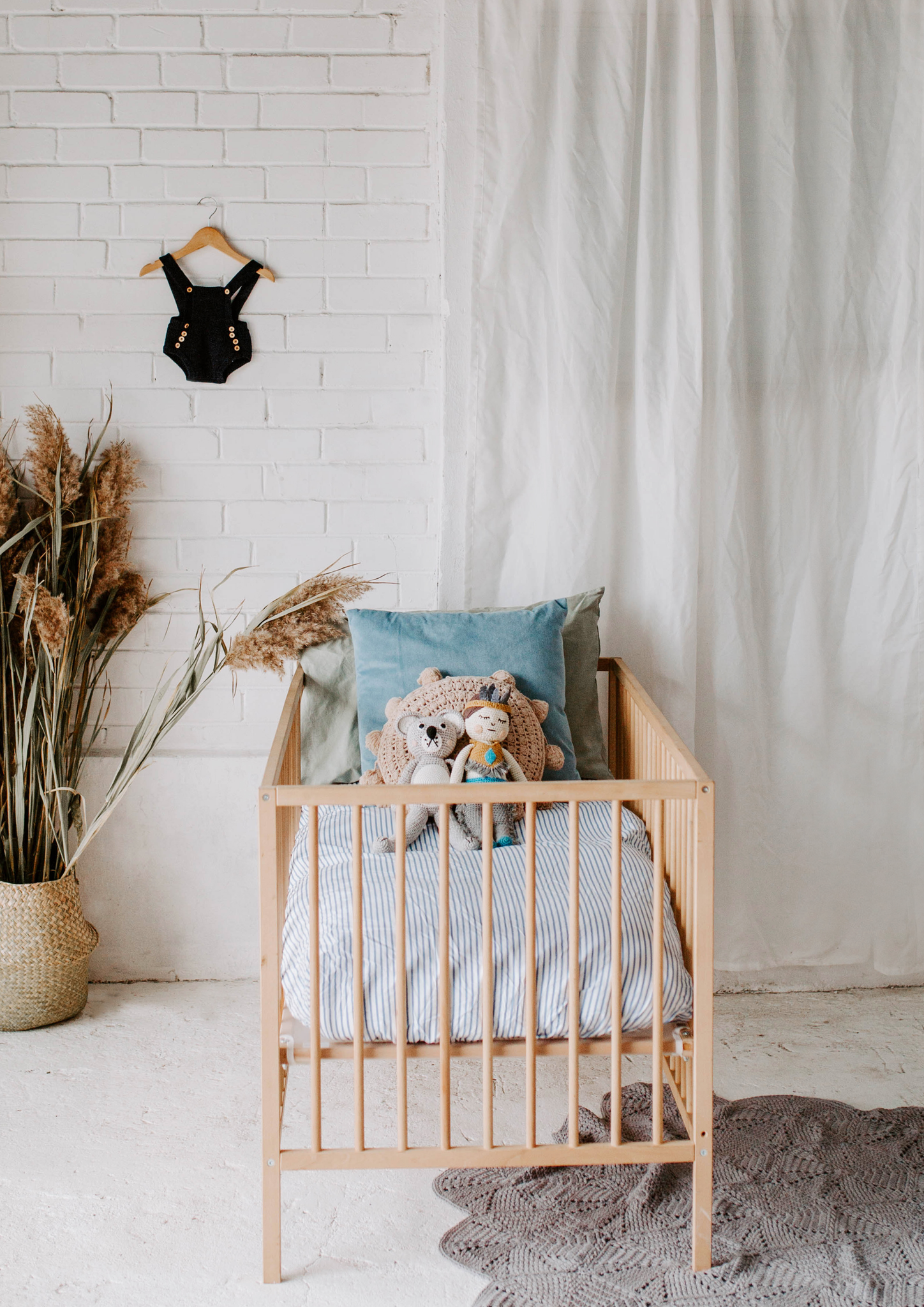 OCEAN STRIPE FITTED COT SHEET