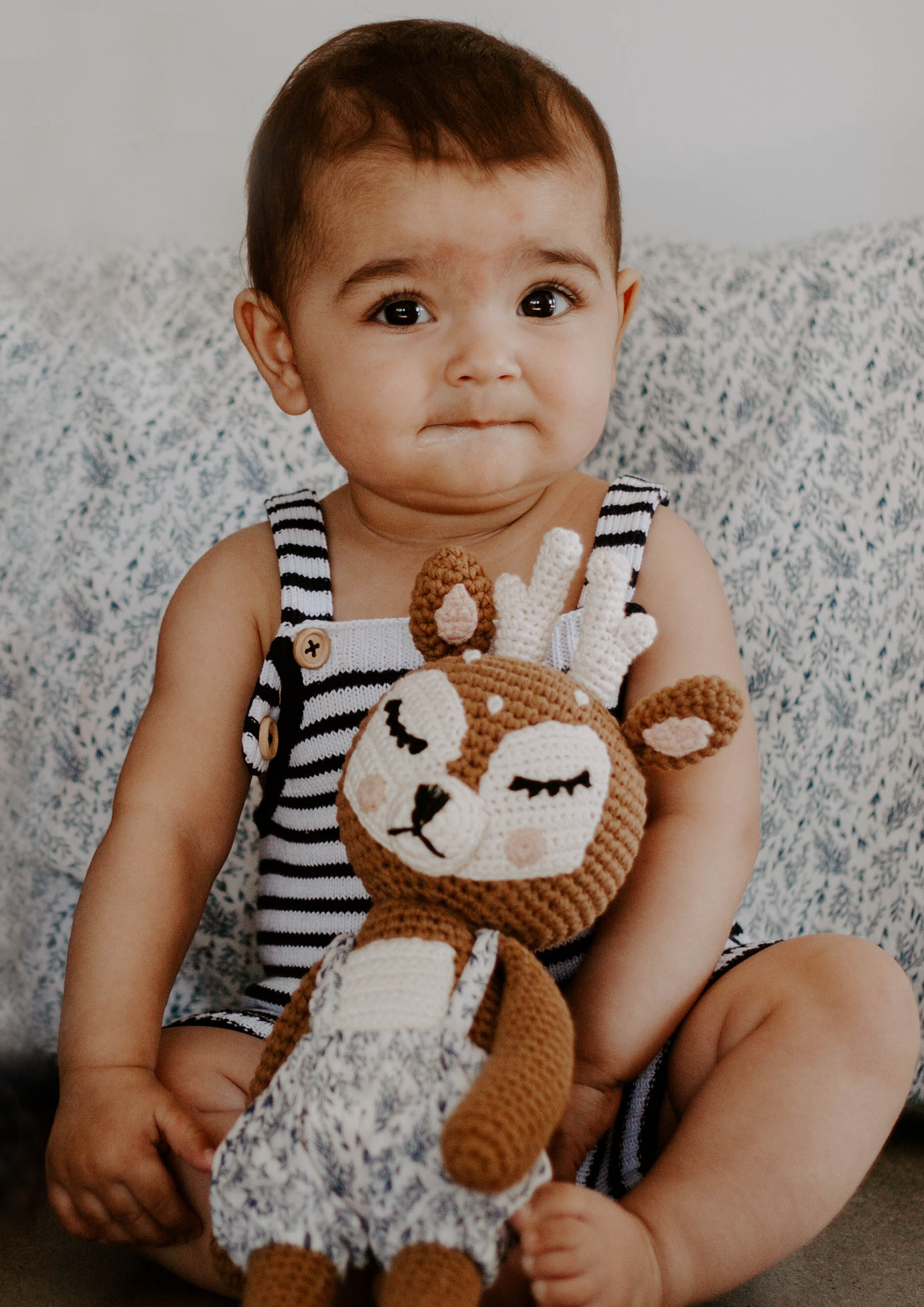 NAVY SHORT STRIPE OVERALLS