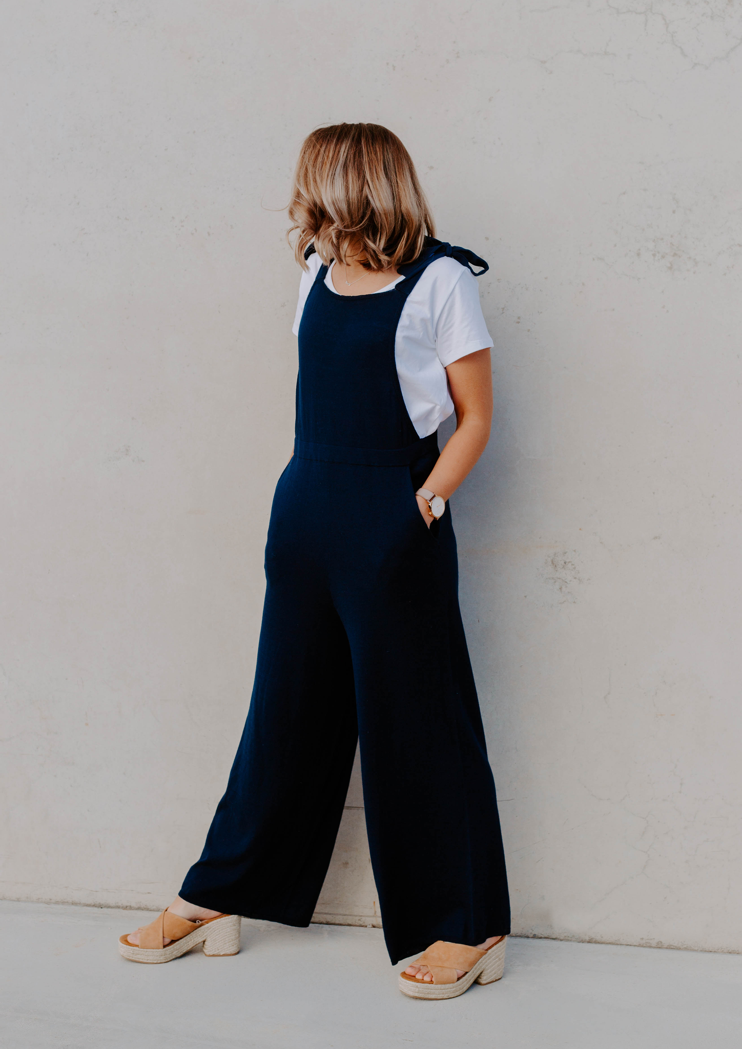 audrey knit jumpsuit navy