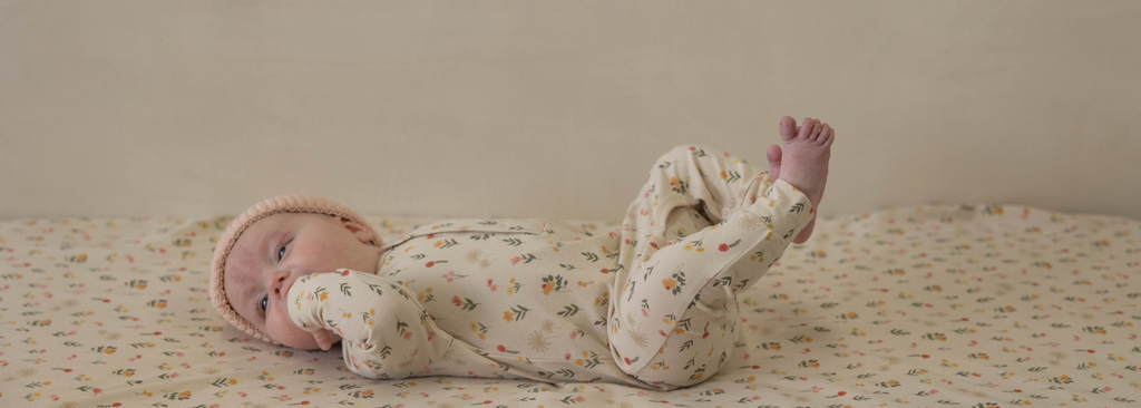 Miann & Co Floral Jumpsuit for babies and infants made from natural fibres