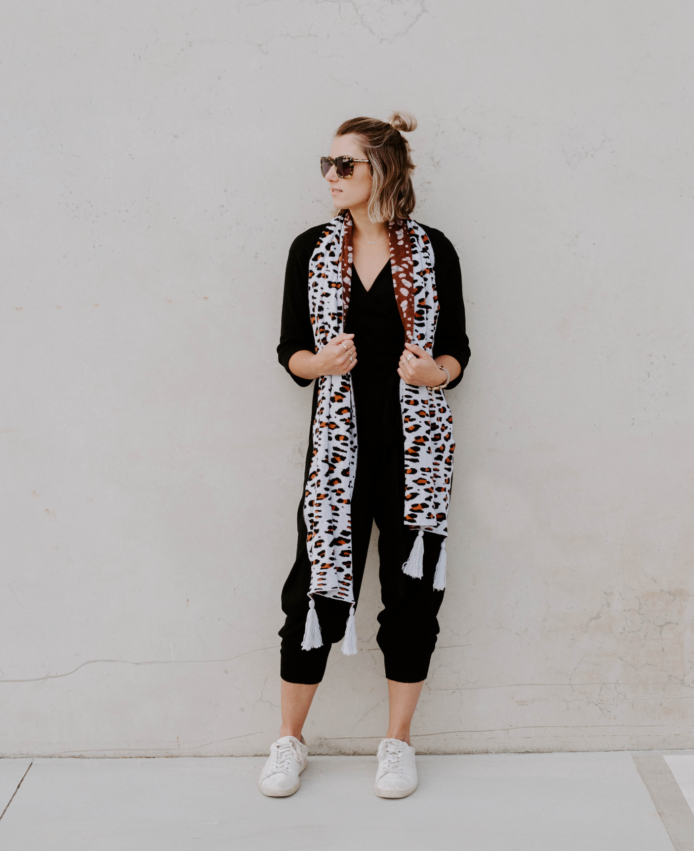 elle wrap knit jumpsuit