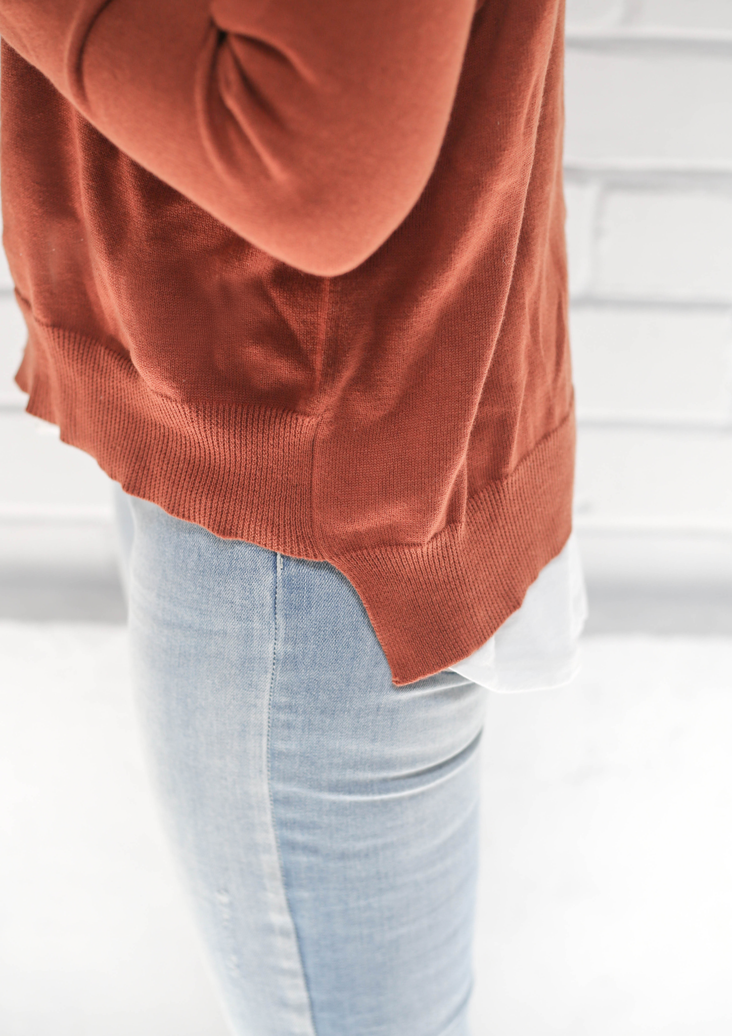 emily knit jumper terracotta