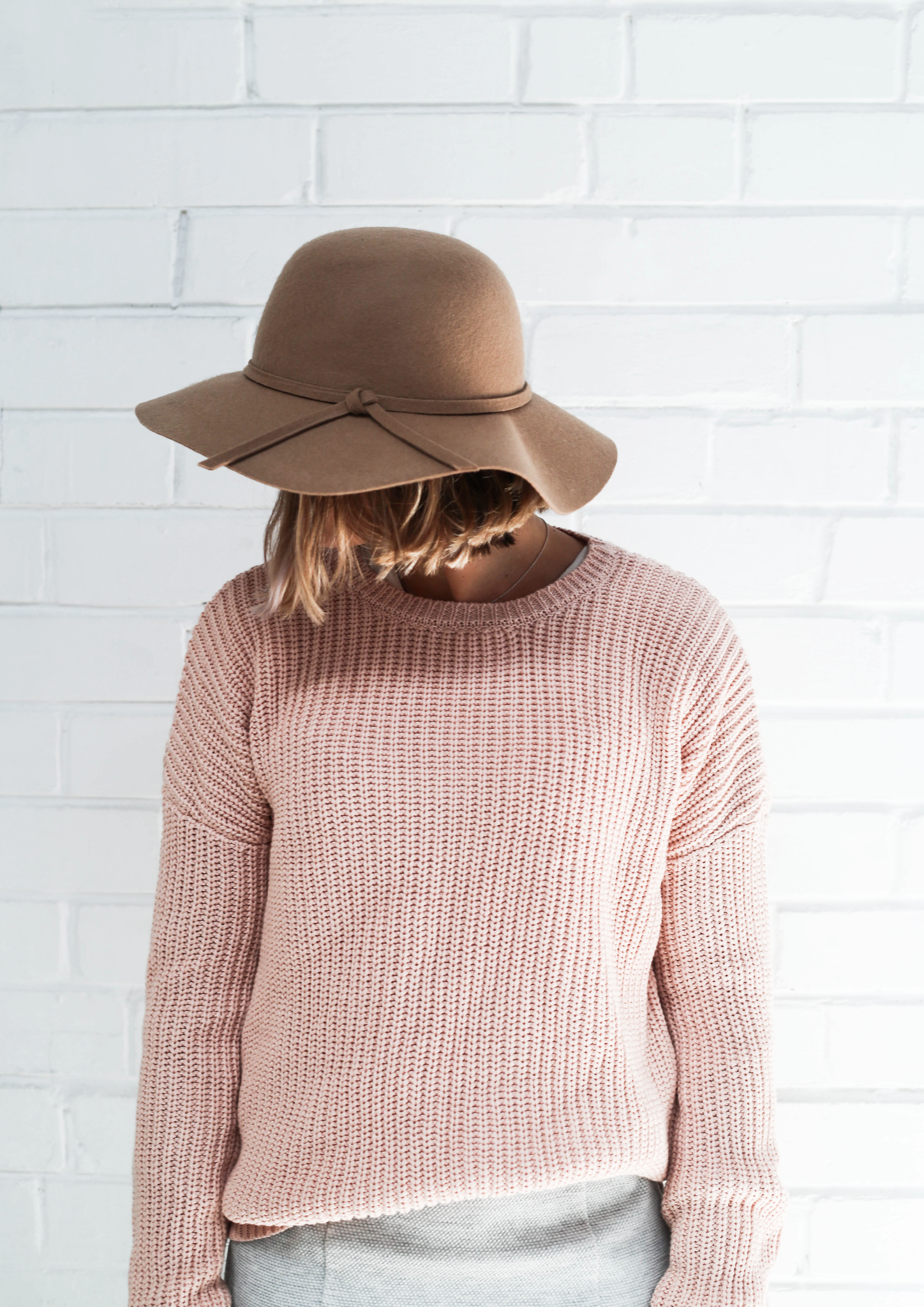 margot rib knit jumper dusty pink