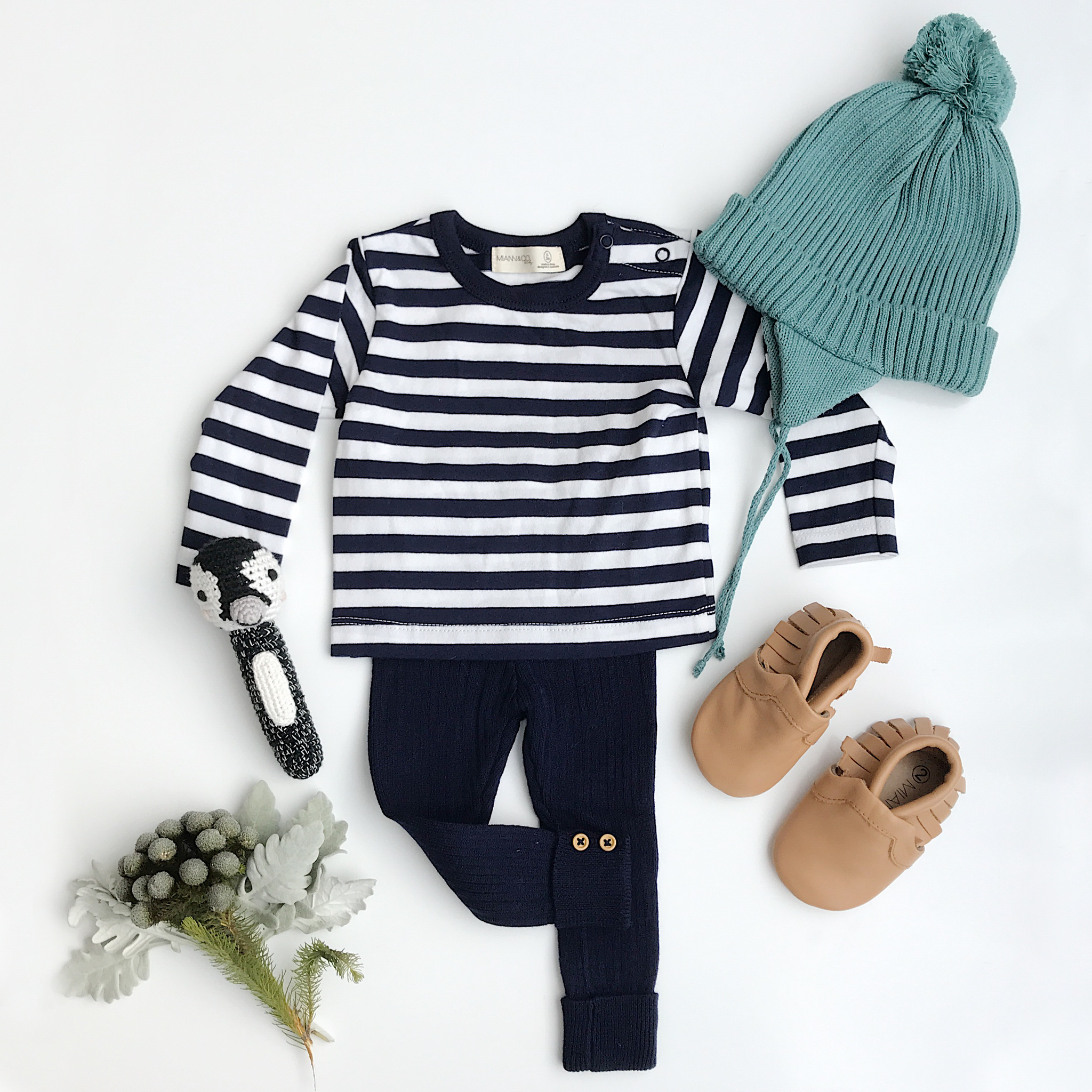 classic navy stripe long sleeve top