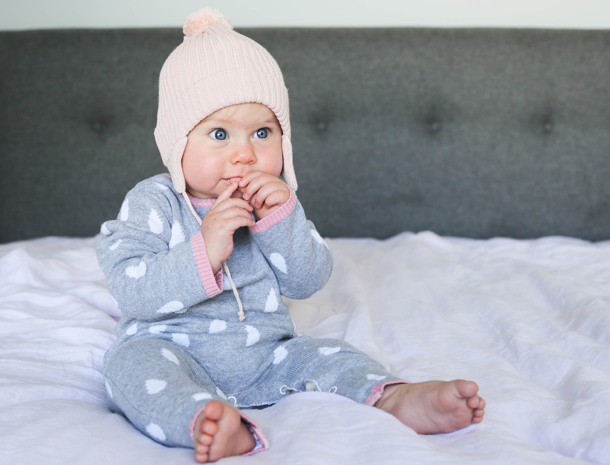 pink rainddrop baby suit