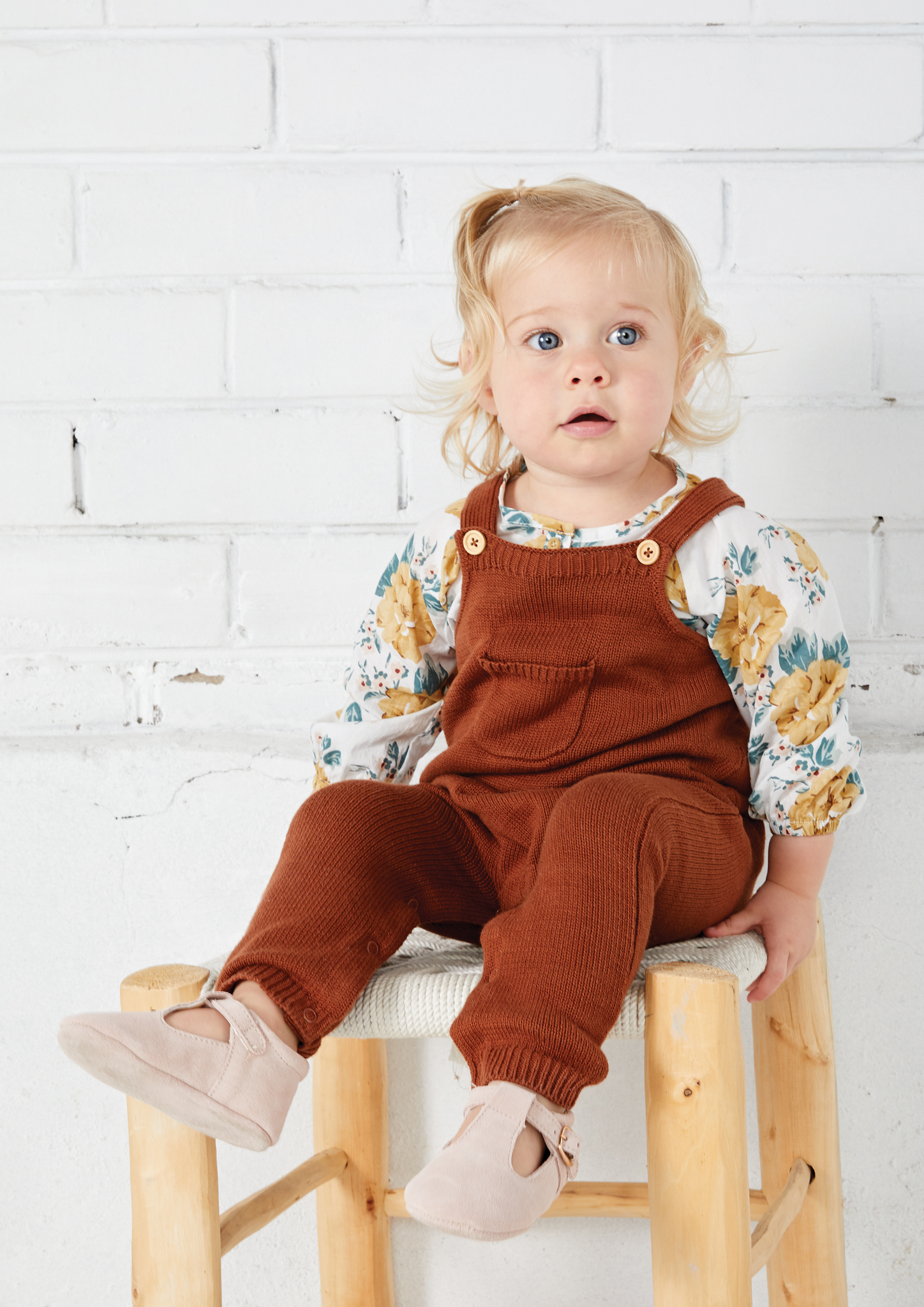 RUST KNIT OVERALLS