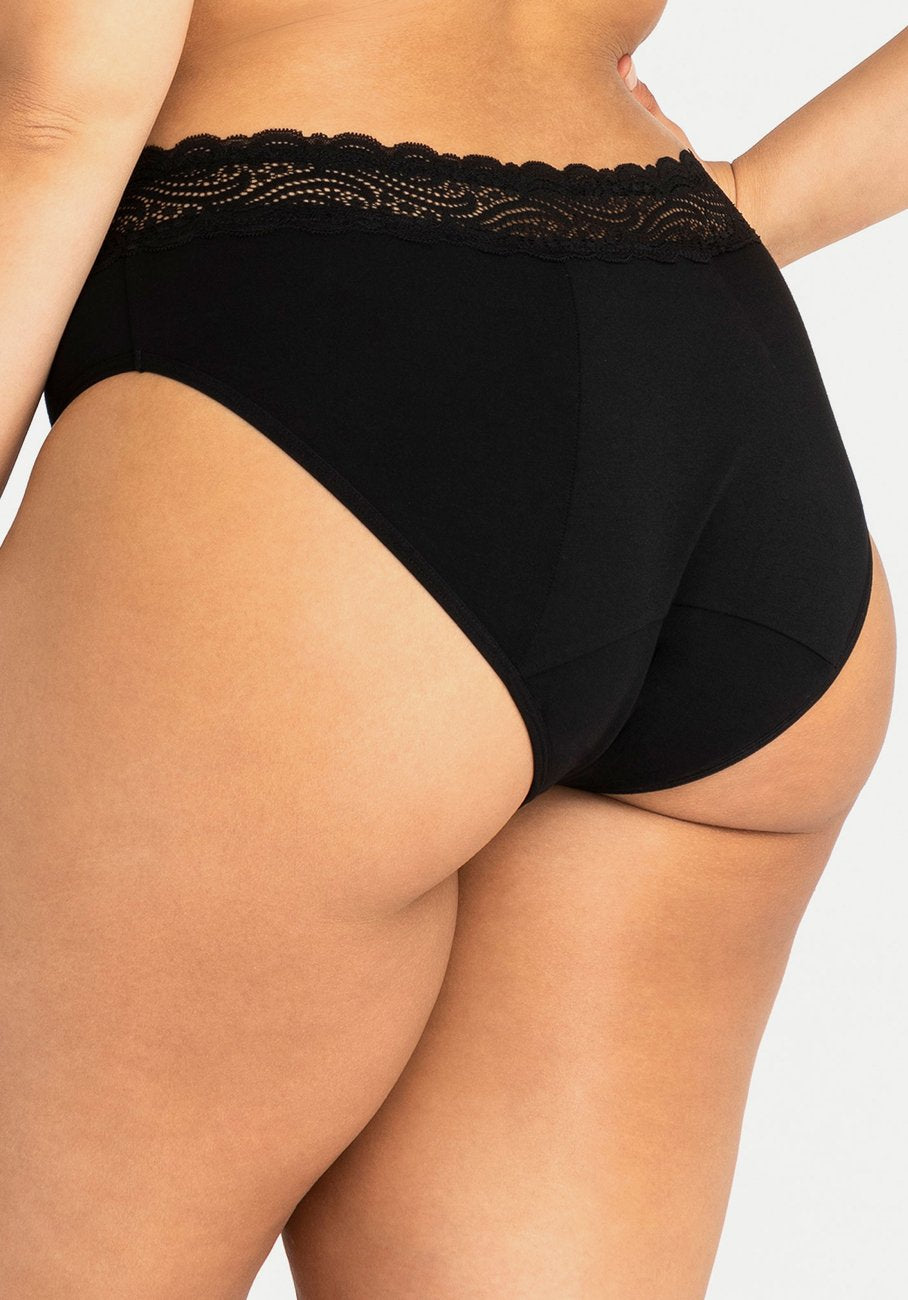 Modibodi - Classic Full Brief Light-Moderate Absorbency - Black