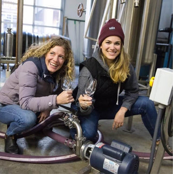 Jill and molly making gin