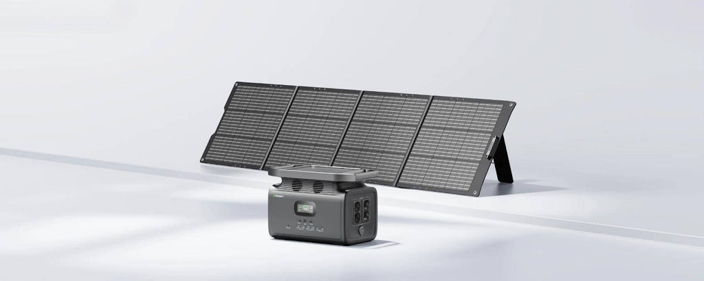 Growatt Powerstation mit Solarpanel