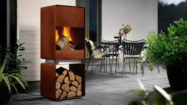 Redwood Delta fireplace