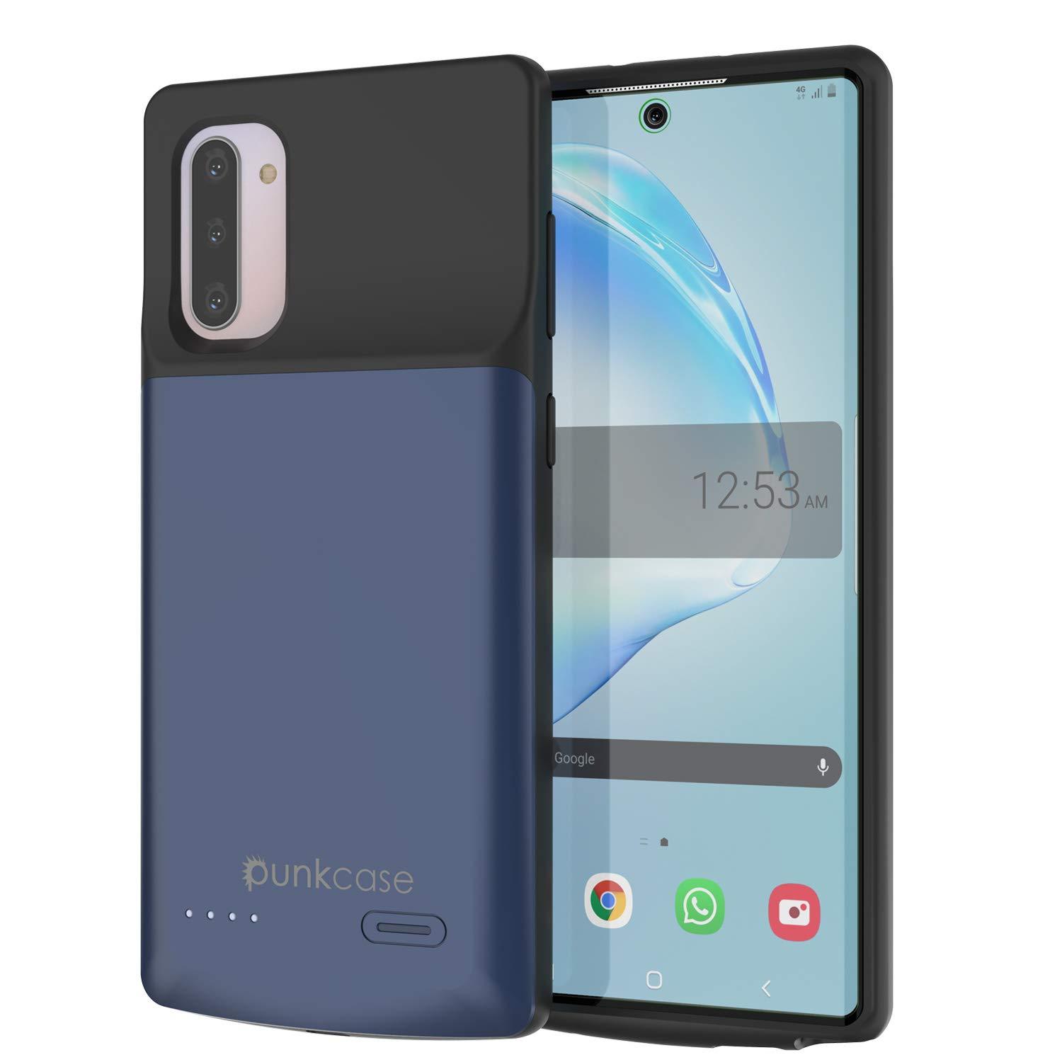 Chargeur de batterie Galaxy Note 10 de 5200 mAh avec port USB et étui mince [bleu]