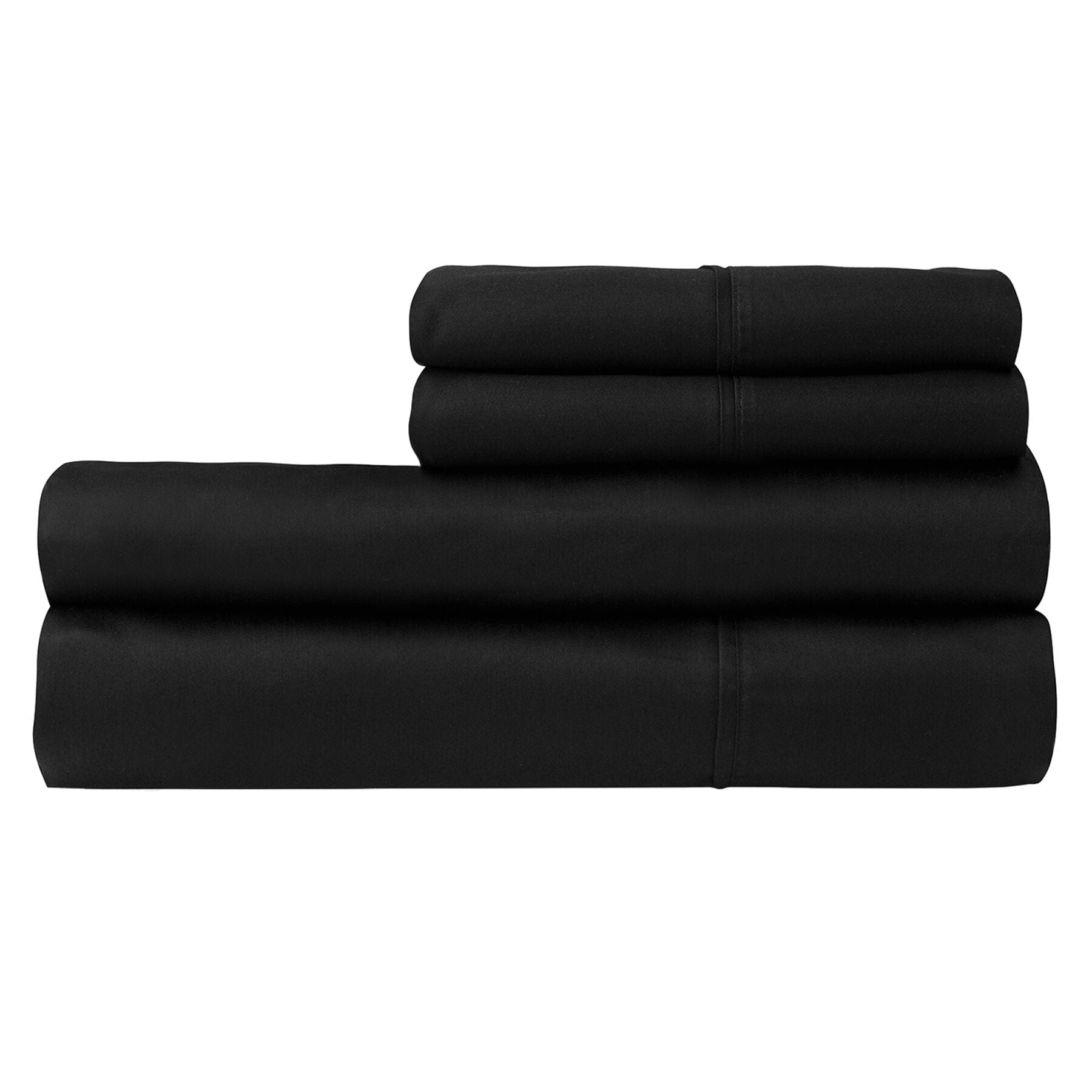 4-Piece Black 500 Thread Count Blended Sheet Set, Queen