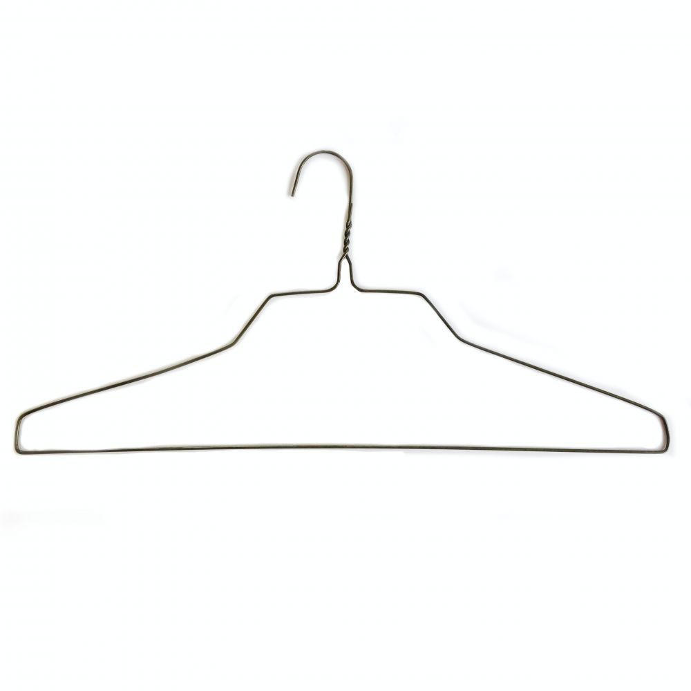 18" 14.5G Wire Shirt Laundry Hangers (WHITE) 500