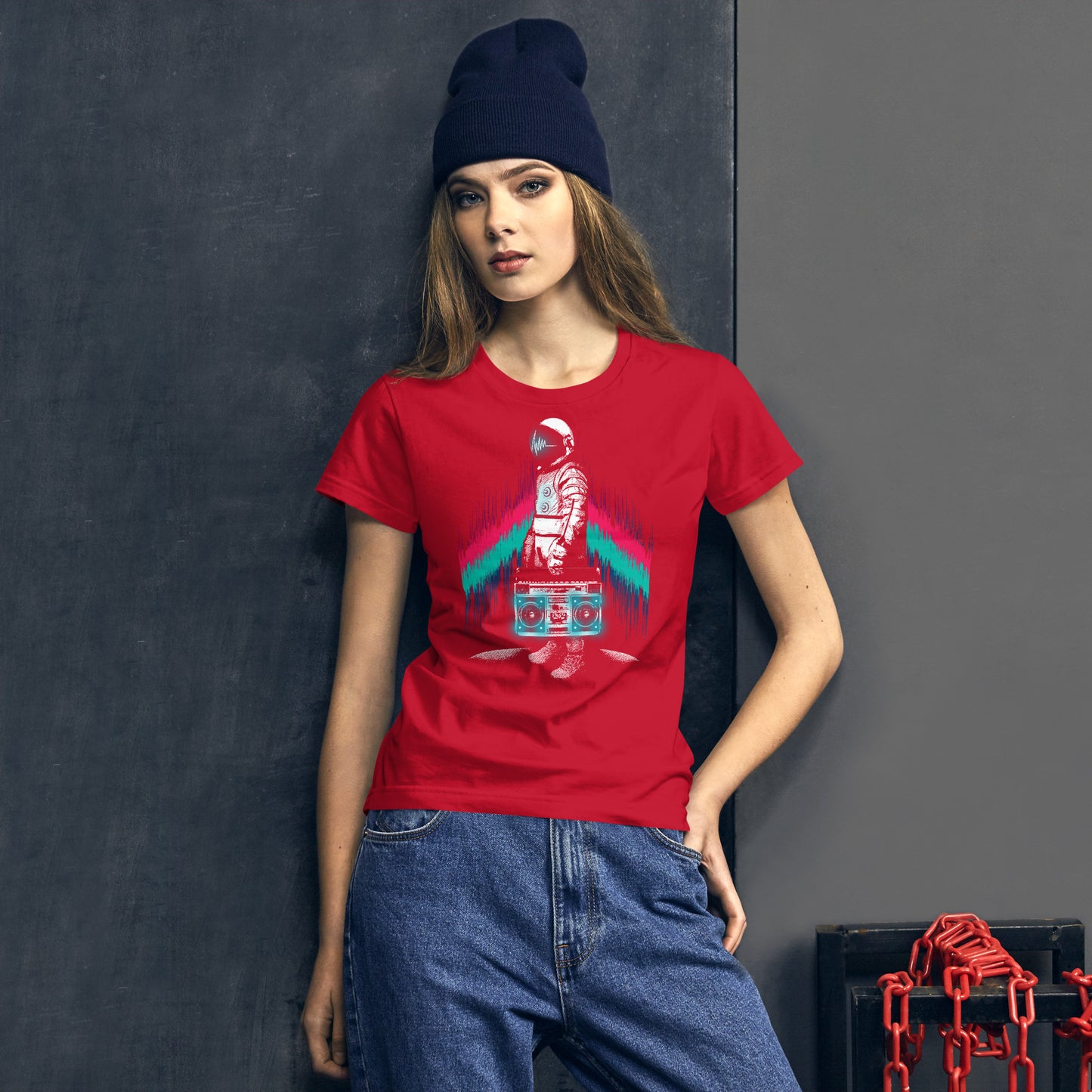 Futuristic Space Man - Women's short sleeve t-shirt | La La Land Shirts