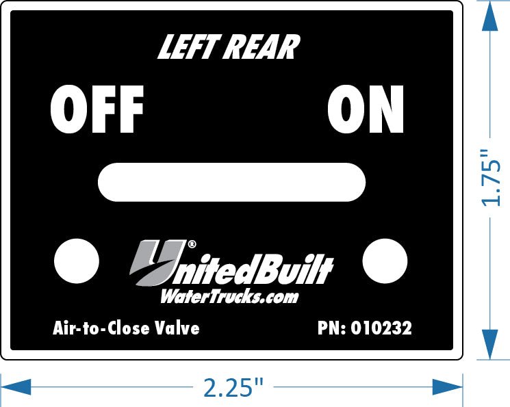 Switch Plate Label, OFF/ON, UnitedBuilt - UnitedBuilt Equipment product image