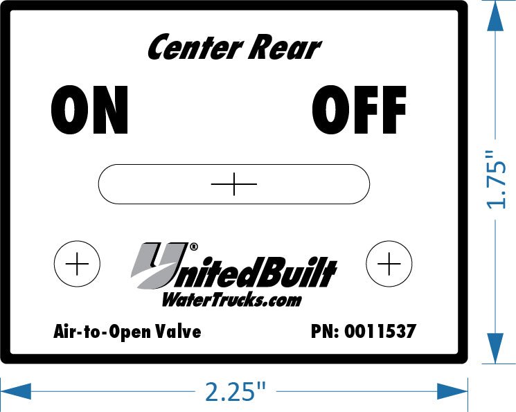 Switch Plate Label, ON/OFF, UnitedBuilt - UnitedBuilt Equipment product image