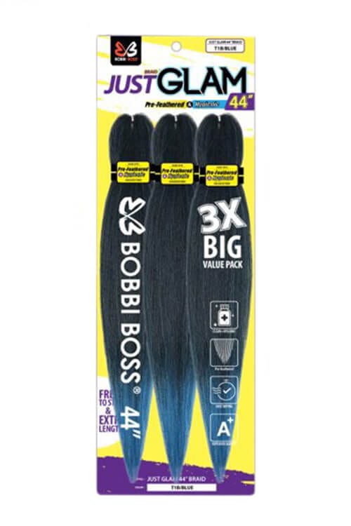 Bobbi Boss Jumbo Braid Feather Tip Pre-Stretched Braiding Hair 3x (Color  #T1B/27) 