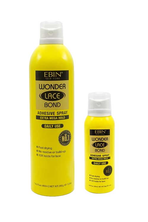  EBIN NEW YORK Wonder Lace Bond Adhesive Spray - Extra Mega  Hold 14.2oz / 400ml : Beauty & Personal Care
