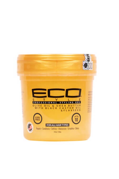 Eco Style Styling Gel, Olive Oil Gel 32 Ounce (Including Handle Nylon  Bristle Hair Brush, Bone