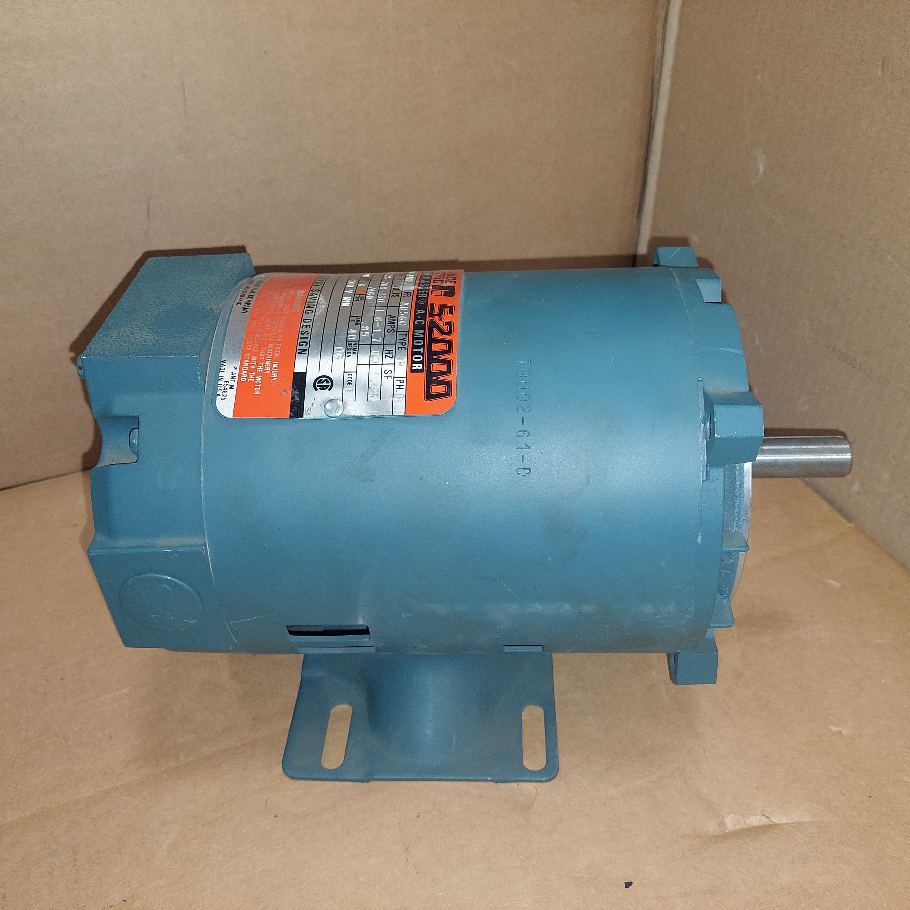 Reliance Electric P56H3079 P-WU .33 HP 1725 RPM 208/230V 1 PH AB56C New
