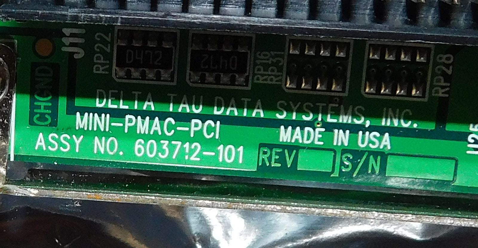 Delta Tau Mini PMAC PCI 400-603712-10X Opt. 5AF, 603712-101 Used