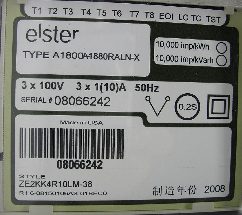 Elster A1800 Alpha Electricity Meter