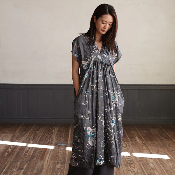 Nani Iro Encounter Light Linen Fabric Grey