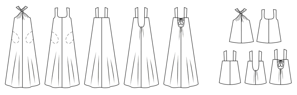 PapercutPatternsAaltoDress TopSewingPatternIllustration