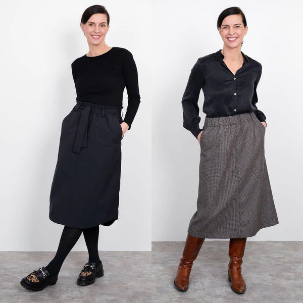 FAE WOVEN LINEN ELASTIC WAIST A-LINE SKIRT – Velvet by Graham