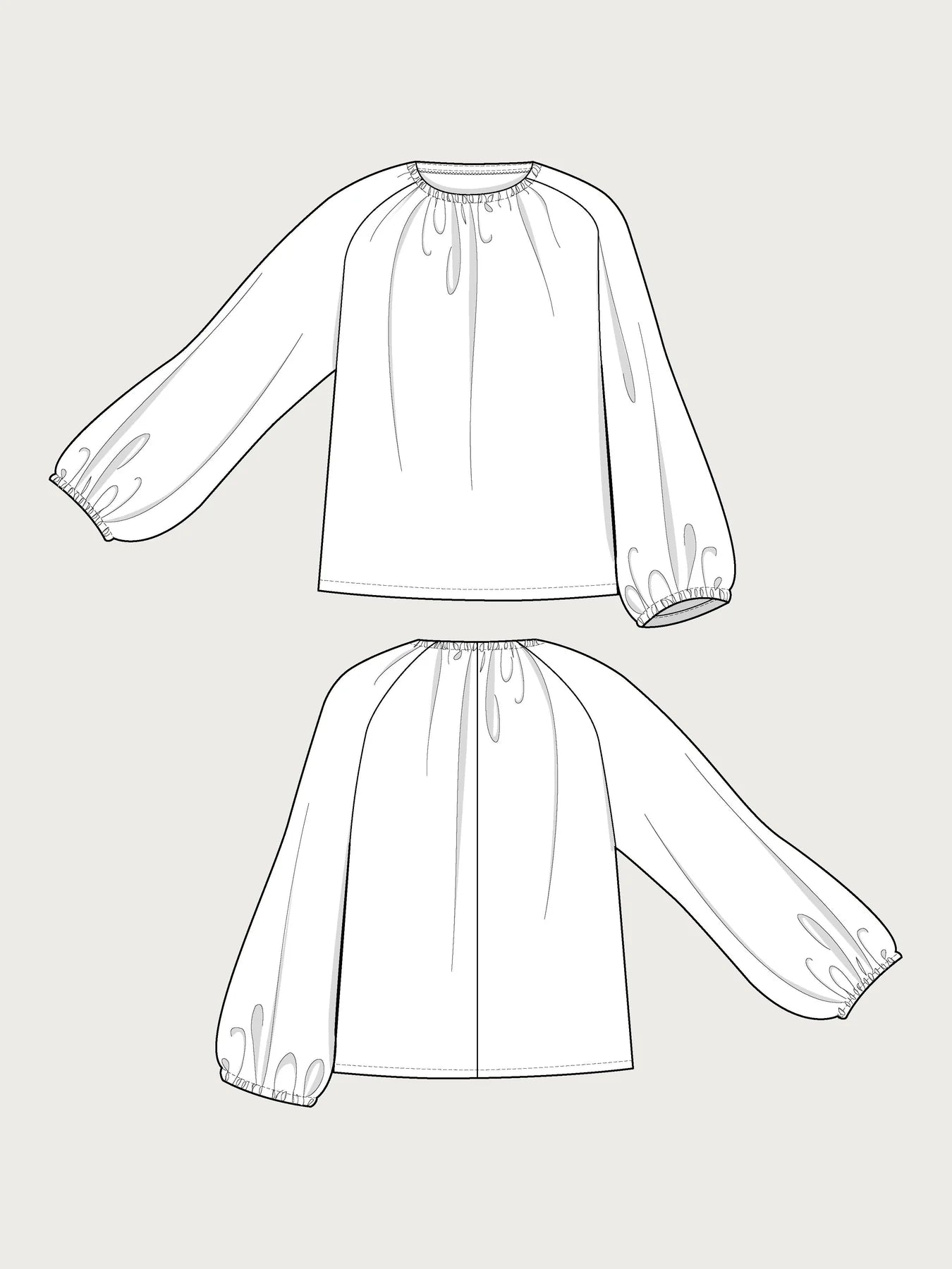 TheAssemblyLineBillowBlouseSewingPatternIllustration b488f01b 0978 4adc 83db a8013f744991