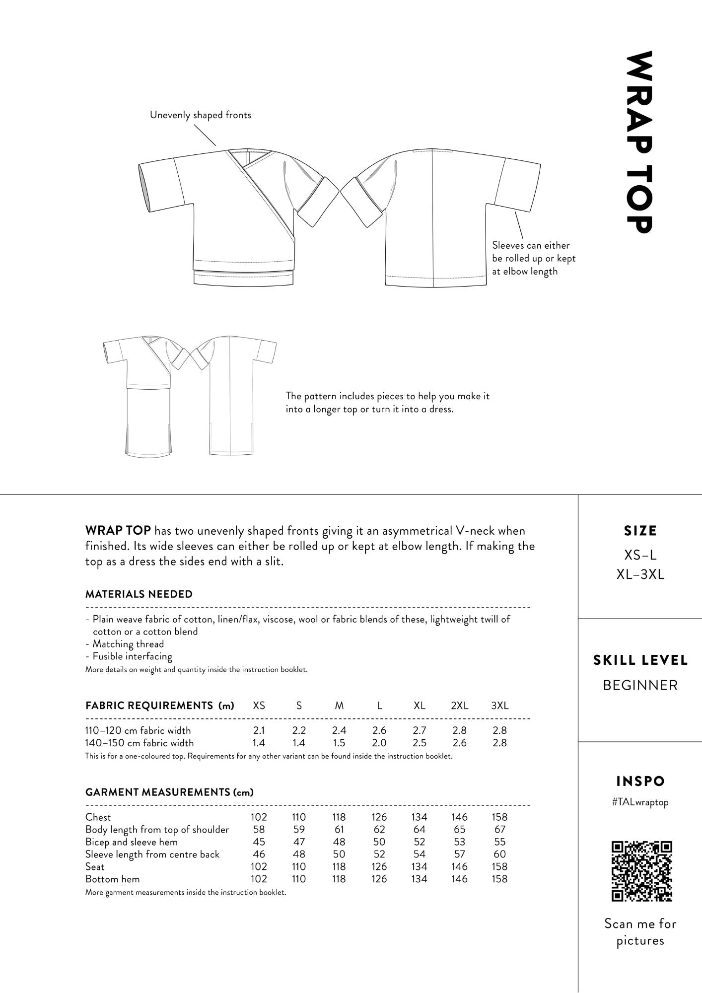 TheAssemblyLineWrapTopSewingPatternfabricRequirements