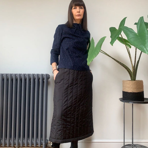 The Assembly Line A-line Midi Skirt Sewing Pattern Review