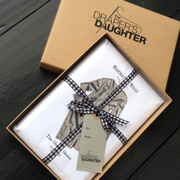 The Draper's Daughter Gift Box with Merchant and Mills Sewing Patterns