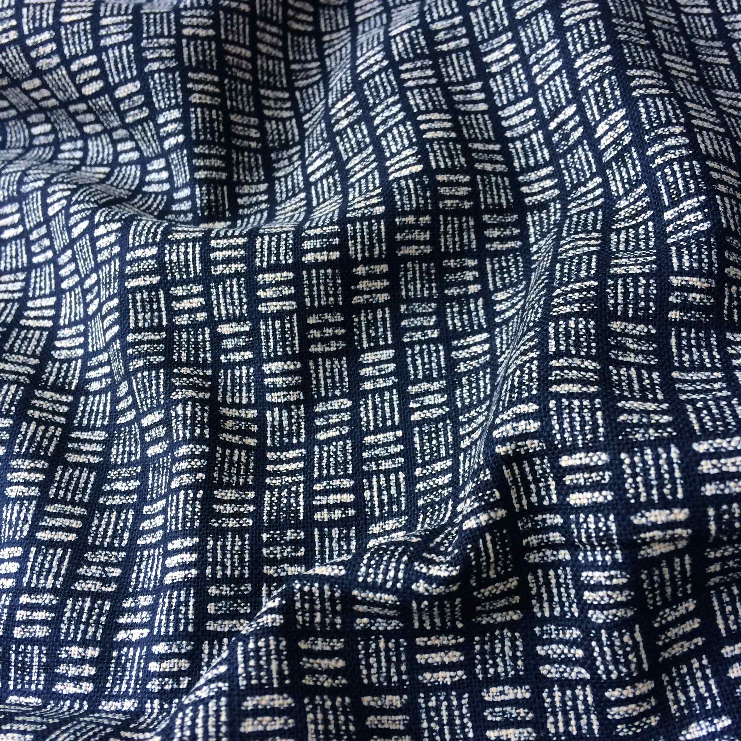 SEVENBERRY • Rustic Indigo Cotton • Geo Lines – The Draper's Daughter