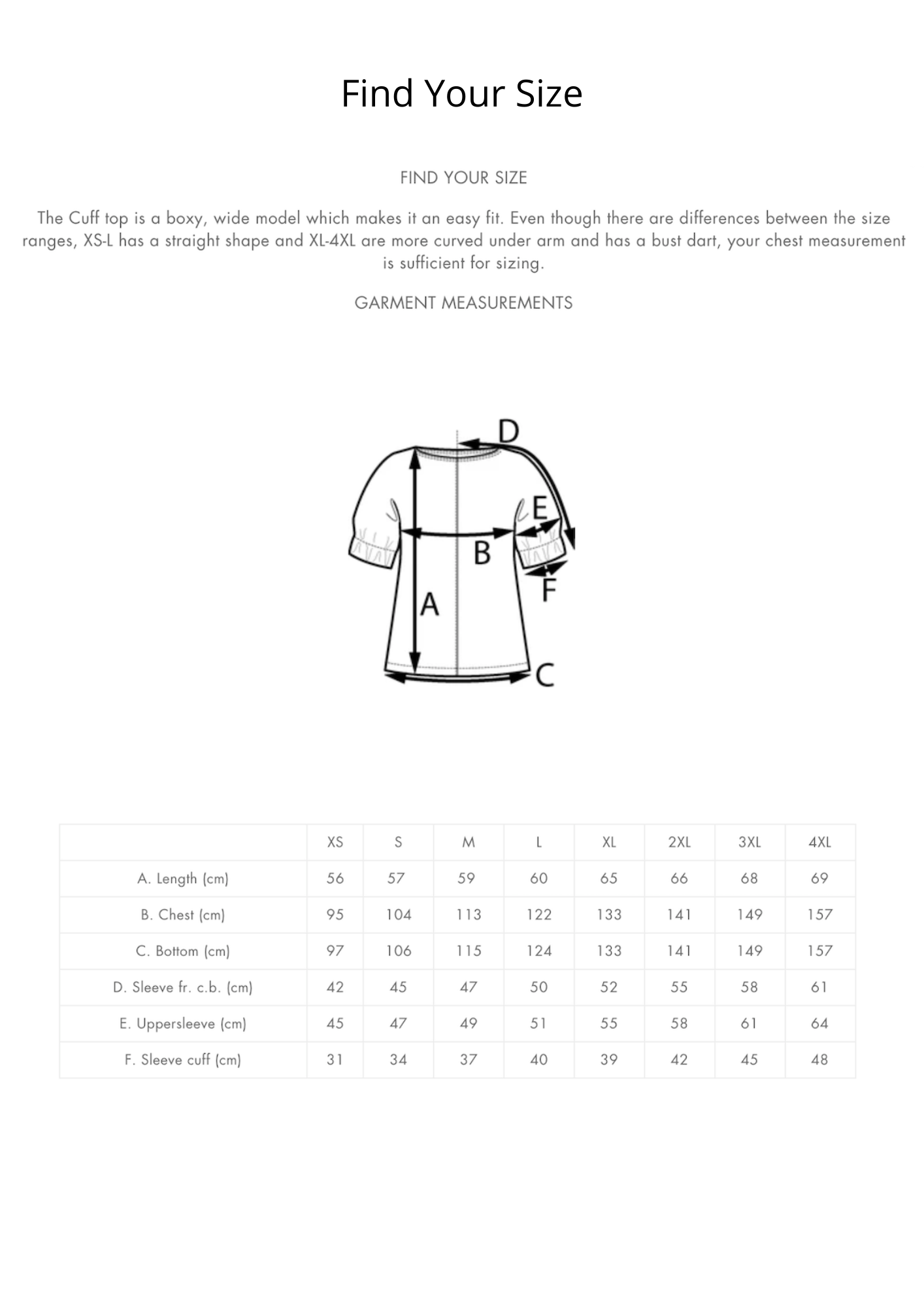 The ASSEMBLY LINE • Cuff Top Sewing Pattern (XL - 4XL) – The Draper's ...