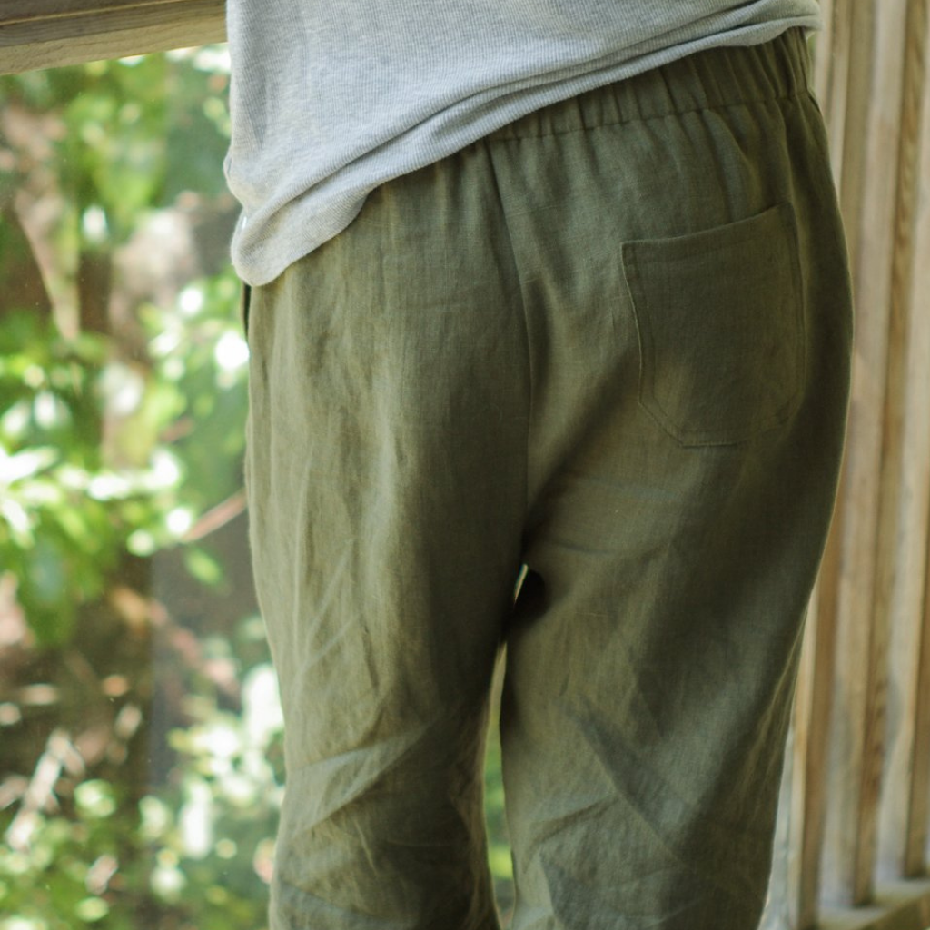 LIDNM WOOL LINEN BACKSATIN CARGO