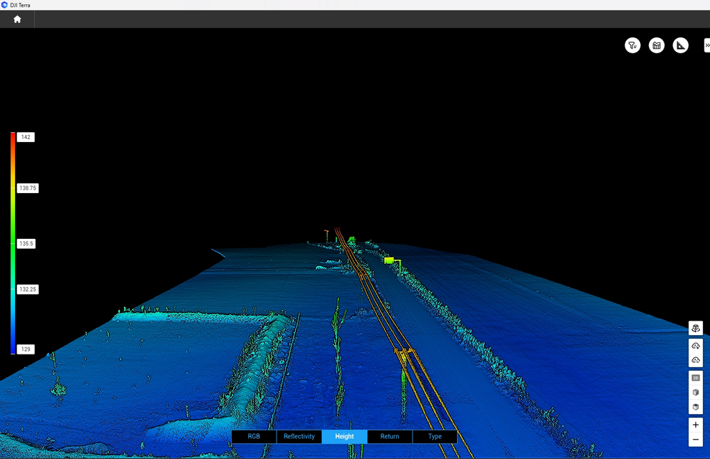 Scanarea liniilor de joasa tensiune Zenmuse L2 LiDAR