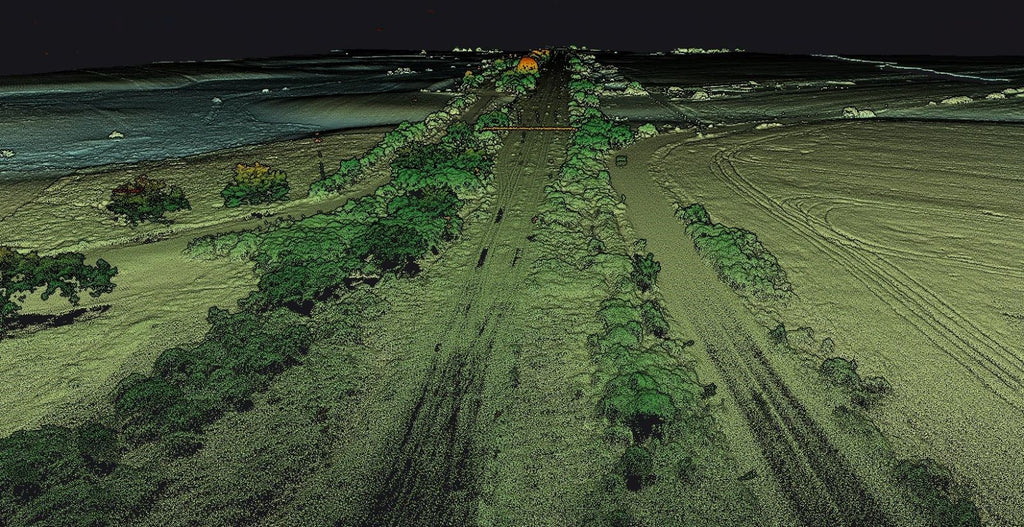 LiDAR point cloud nor de puncte