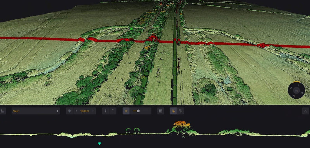 LiDAR point cloud nor de puncte