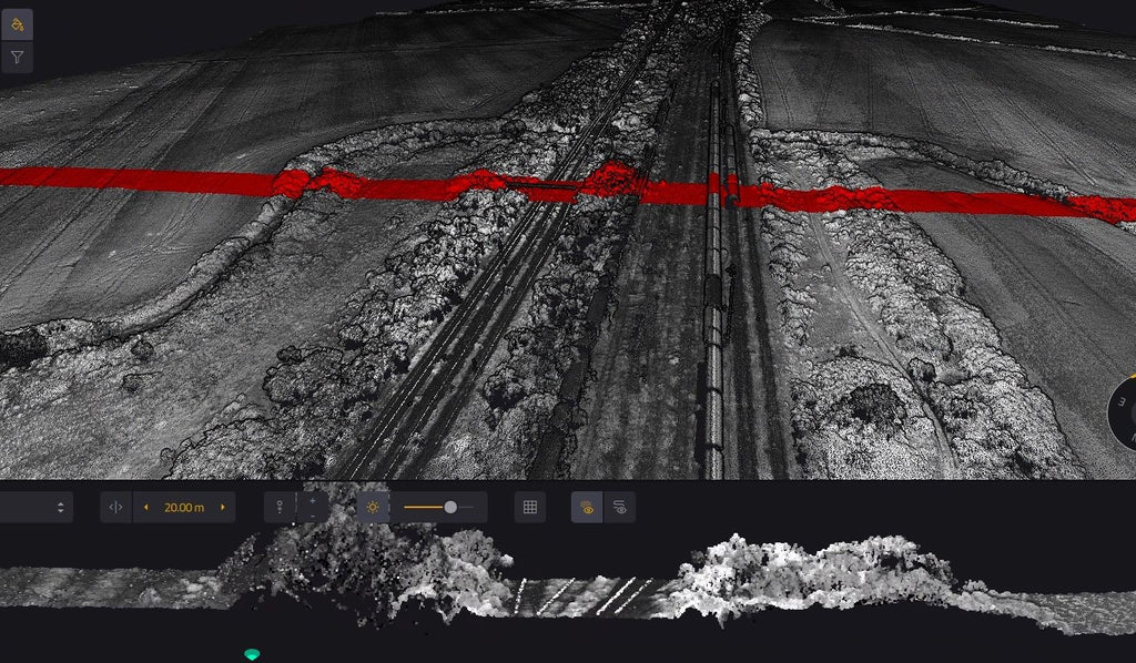 LiDAR point cloud nor de puncte