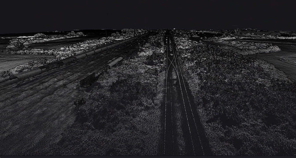 LiDAR point cloud nor de puncte