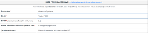 zbor legal drona 2023 Romania categoria deschisa model cerere Aerofoto