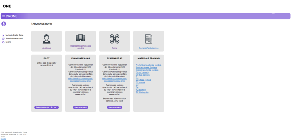 inregistrare drona aacr 1