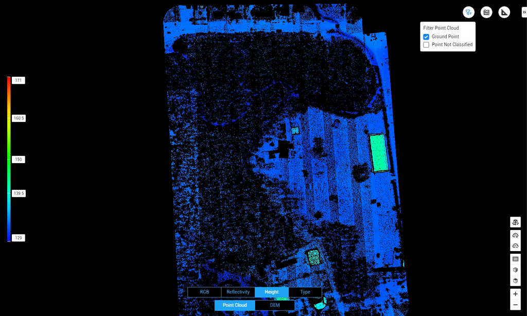 Model digital de elevatie L2 LiDAR