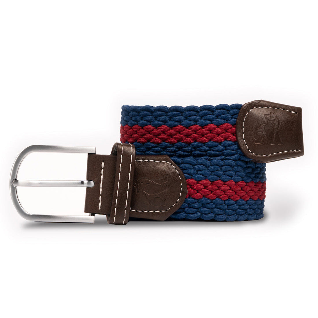 Image of Woven Belt - Blue / Burgundy Stripe