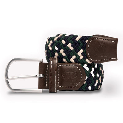 Roostas The Ponte Vedra Two Toned Woven Elastic Stretch Belt - Navy  Blue/White - Craig Reagin Clothiers