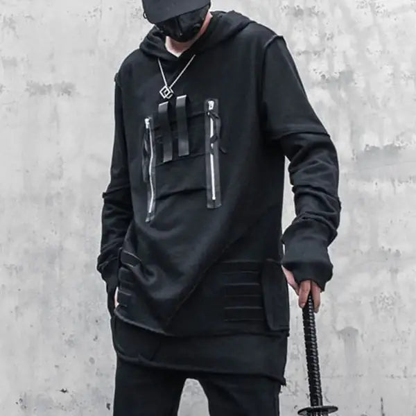 techwear hoodie with straps