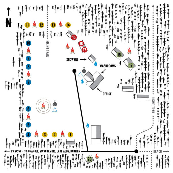 camp wannakumbac campground map