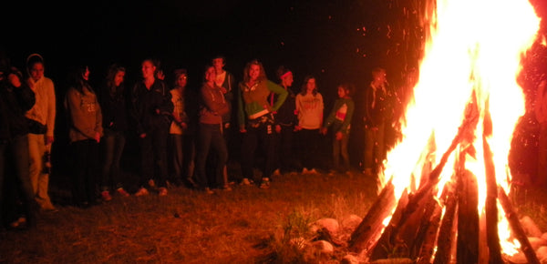 Bonfire at camp wannakumbac