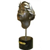 Mounted Cold Cast Bronze Face Casting